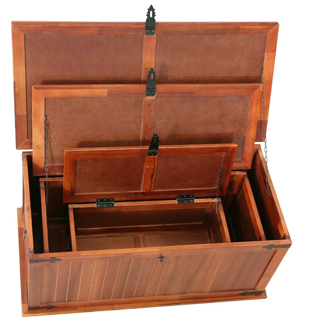 Aufbewahrungstruhe 60 x 25 x 22 cm Akazien-Massivholz