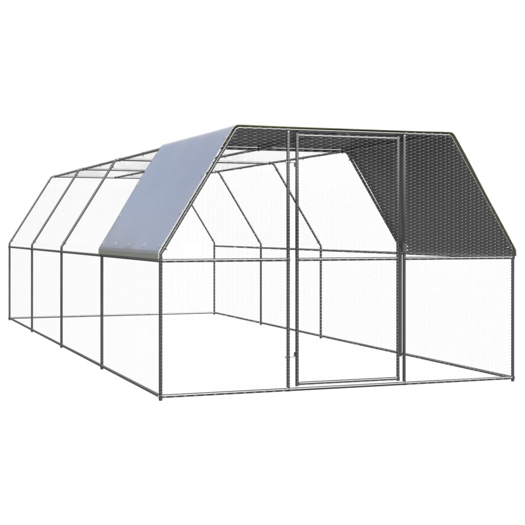 Outdoor-Hühnerkäfig 2x2x2 m Verzinkter Stahl
