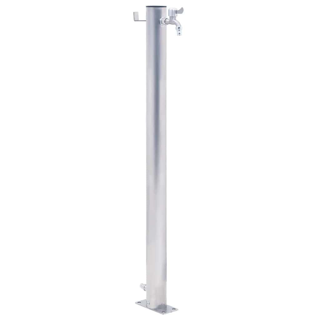 Wassersäule für den Garten 40 cm Edelstahl Quadratisch