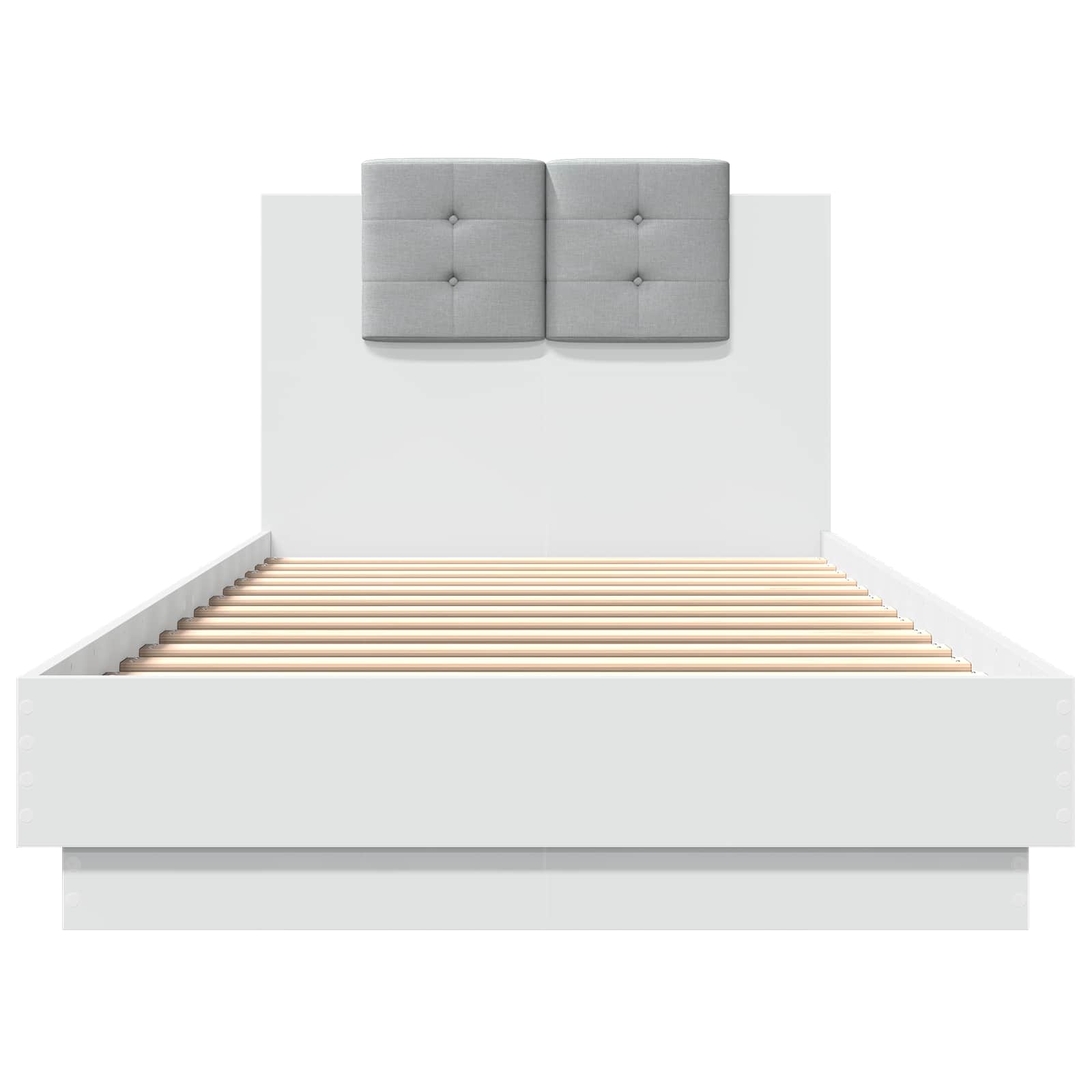 Bettgestell mit Kopfteil Grau Sonoma 180x200 cm Holzwerkstoff
