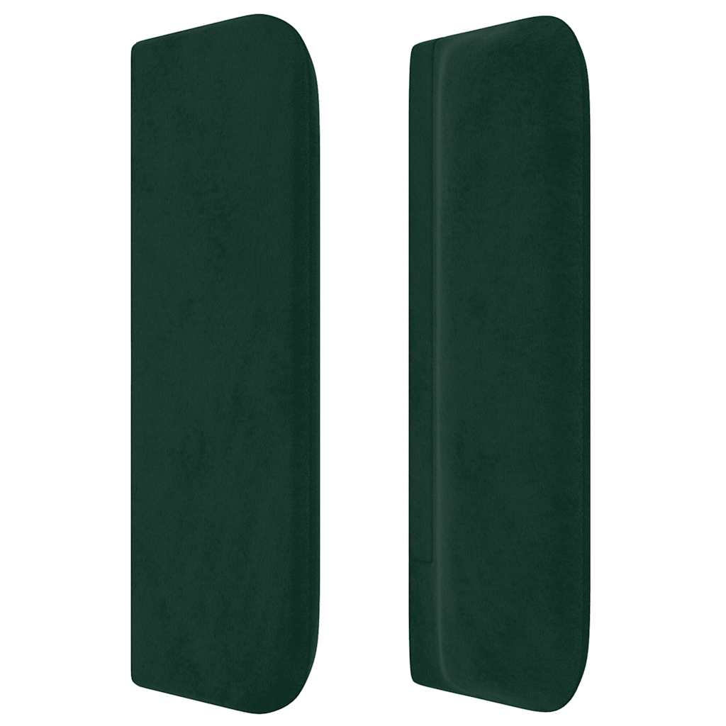 Kopfteil mit Ohren Dunkelblau 93x16x78/88 cm Samt
