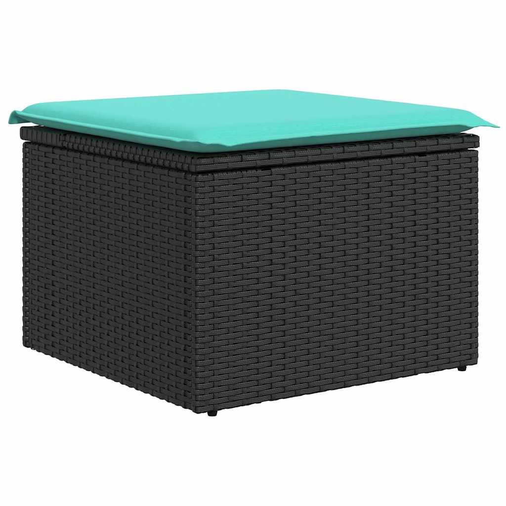 Garten Essgruppe mit Kissen 9 pcs Grau und Marineblau