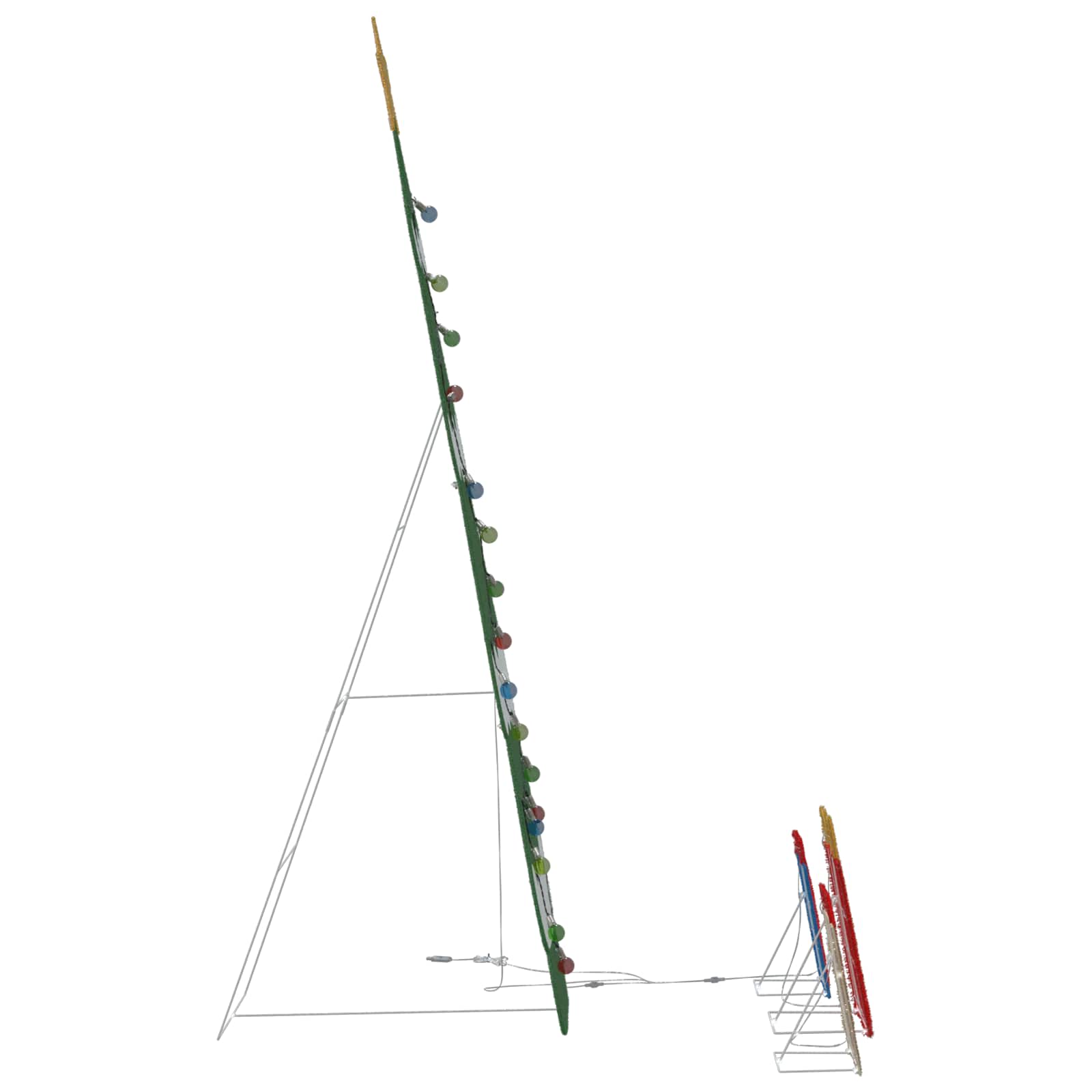 Beleuchteter Weihnachtsbaum mit 3 Geschenkboxen 2D Warm Weiß