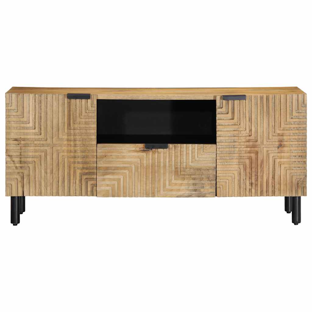 TV-Schränk mit Regal Braun 105 x 33 x 46 cm Massivholz Mango