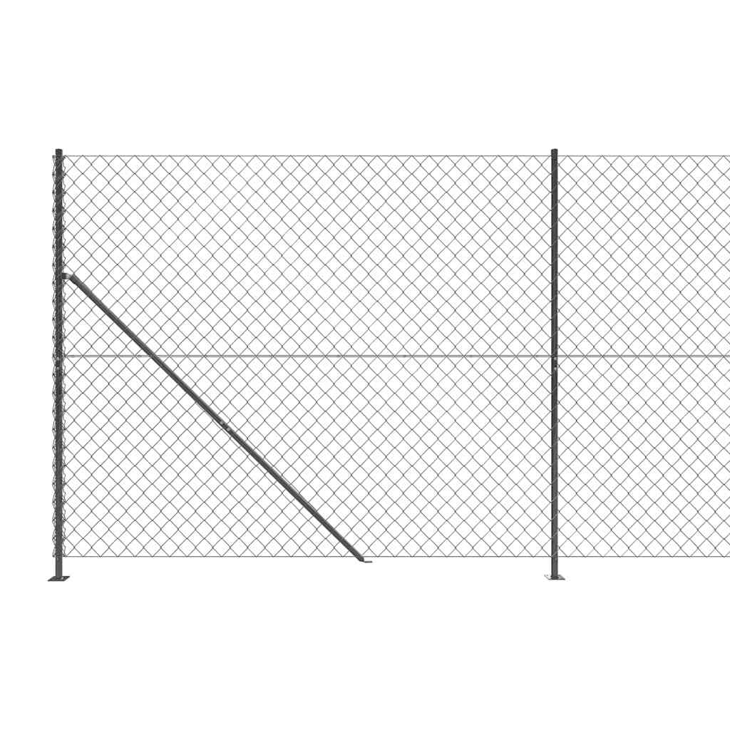 Maschendrahtzaun mit Bodenflansch Grün 0,8x10 m