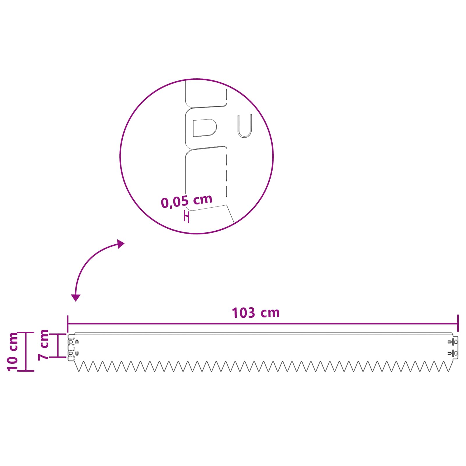 Raseneinfassung 10 pcs 103 x 10 cm Stahl Schwarz