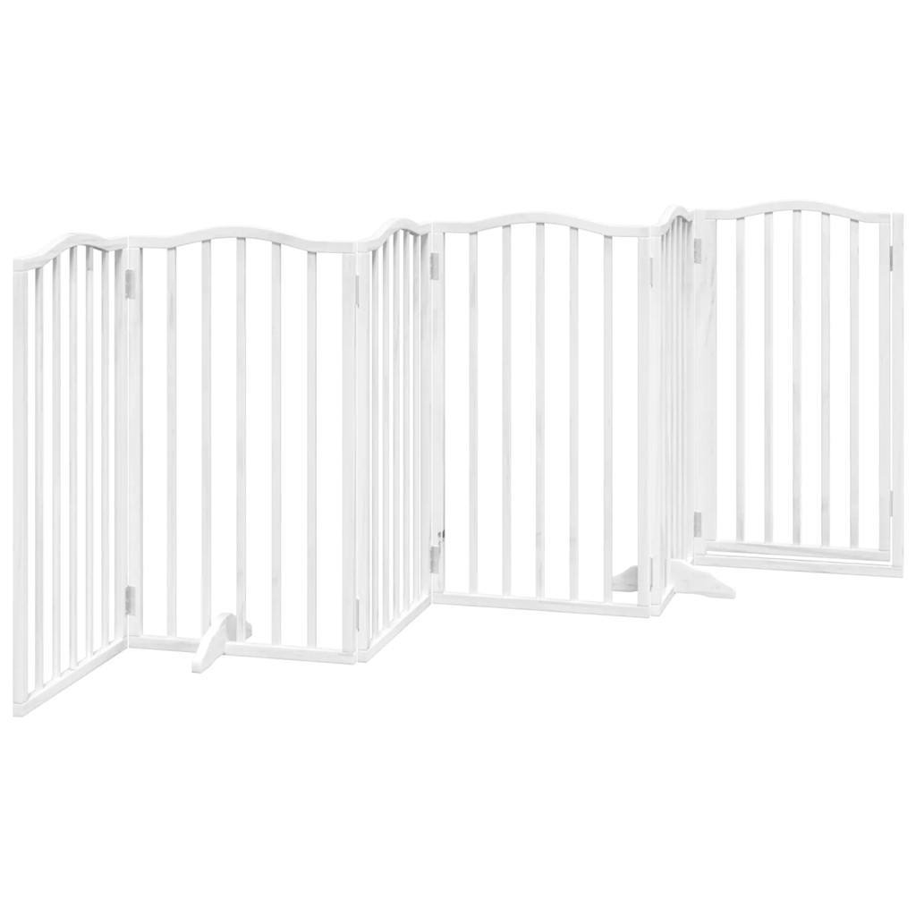 3-tlg. Hundetor Faltbar 150 cm Pappelholz