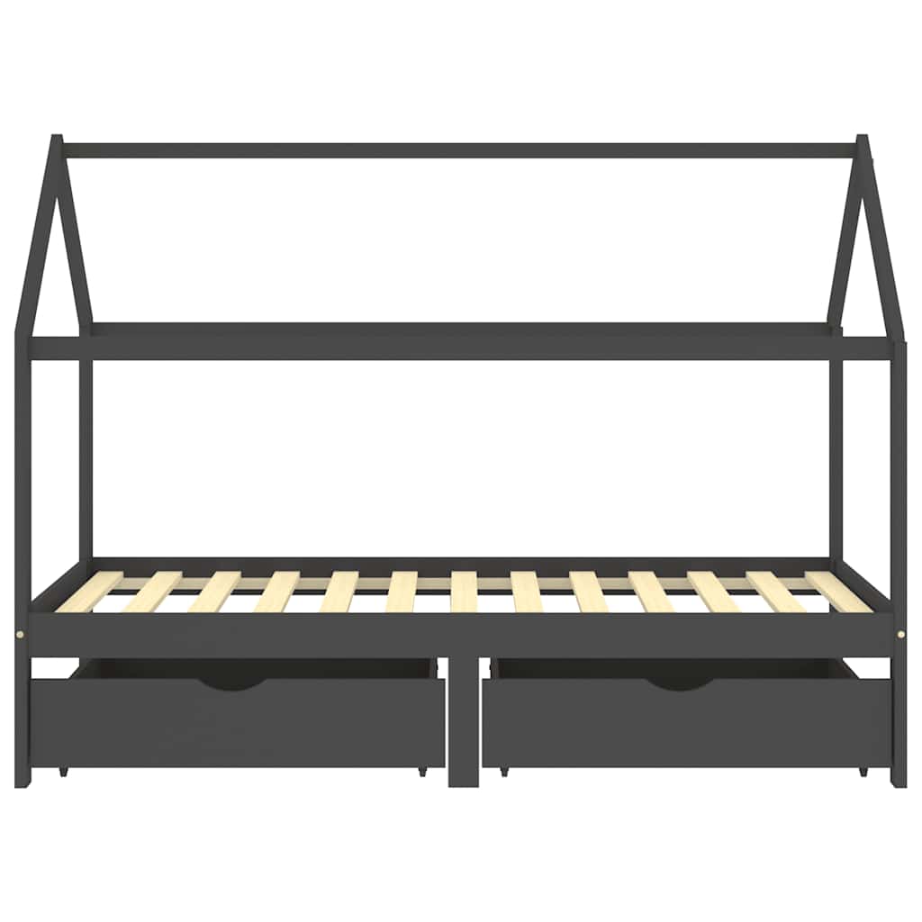 Kinderbett mit Schublade Massivholz Kiefer 70x140 cm
