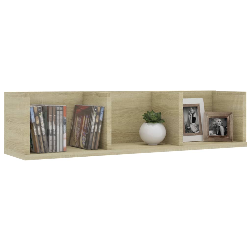 CD-Wandregal Weiß 75x18x18 cm Holzwerkstoff