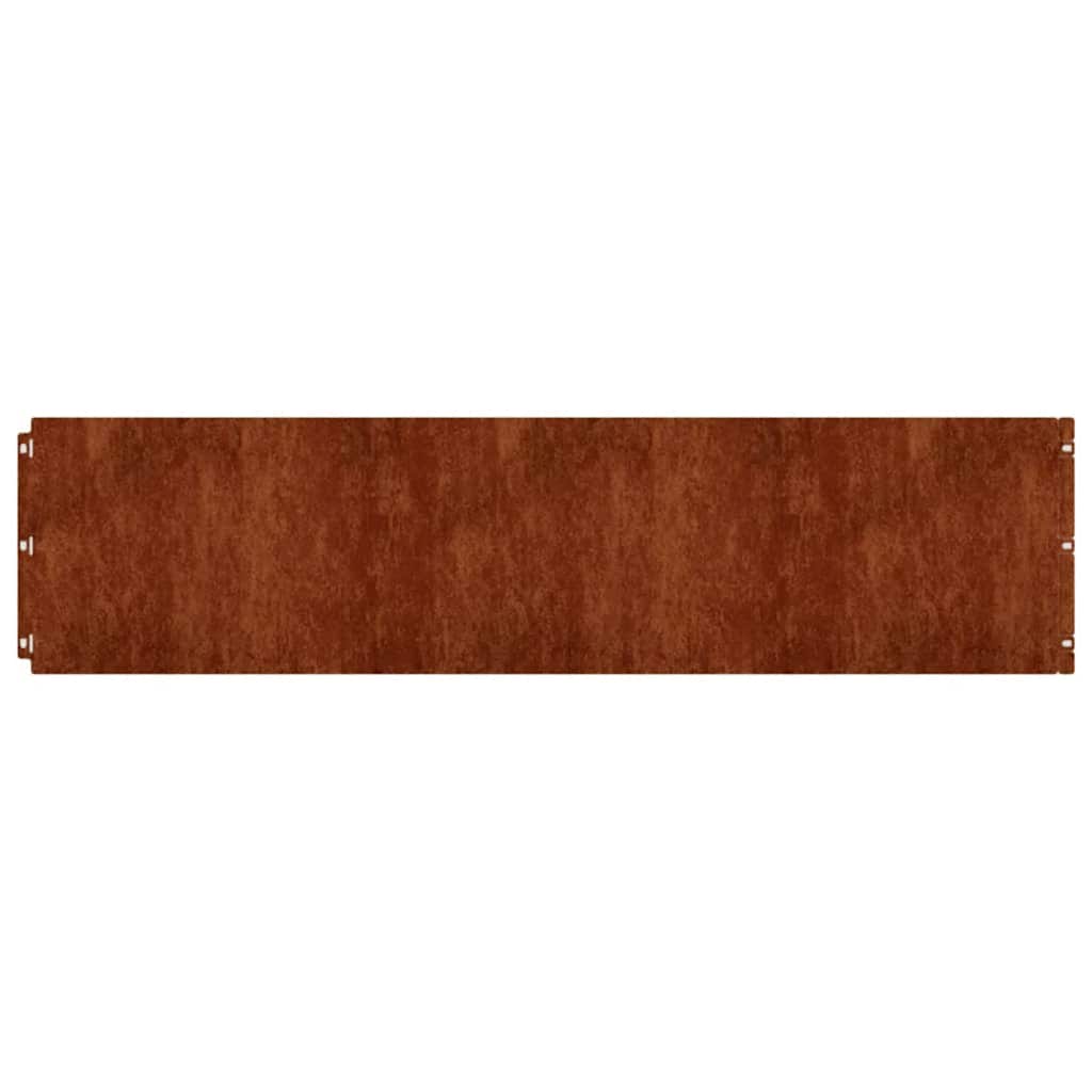Raseneinfassung 10 pcs 10 x 103 cm Wetterfeststahl Rostig