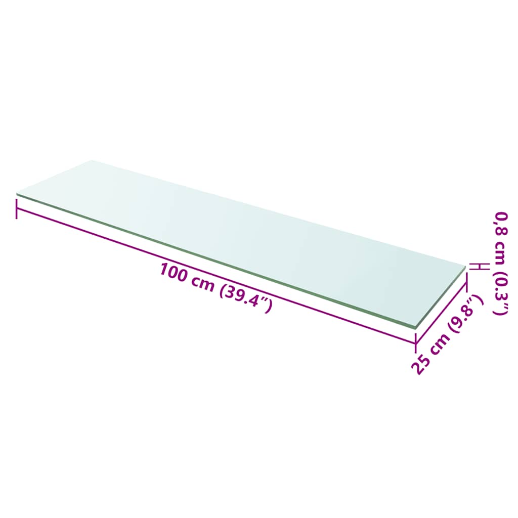 Regalboden Glas Transparent 20x12 cm