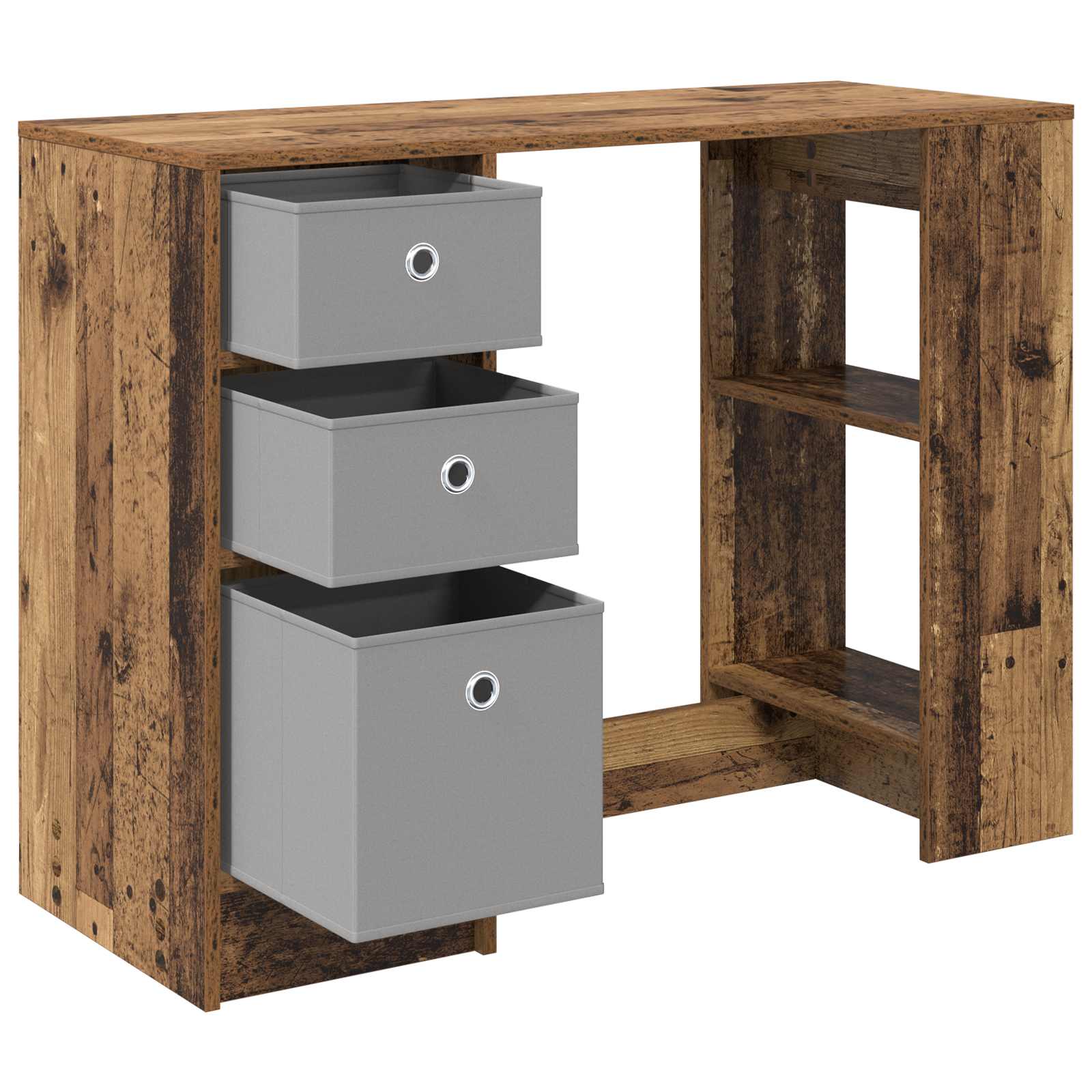 Schreibtisch mit Schubladen Weiß 100 x 40 x 75 cm Holzwerkstoff
