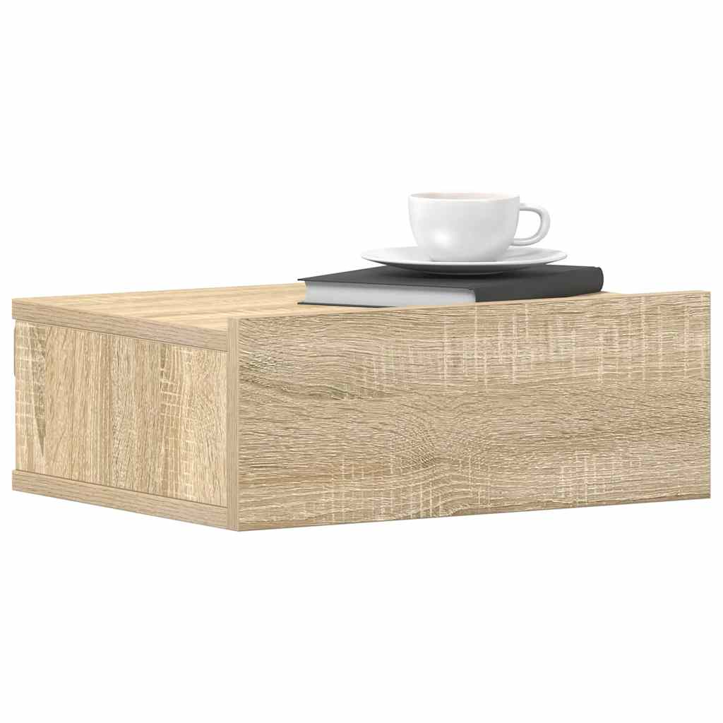 Hängender Nachttisch Weiß 40x30x15 cm Holzwerkstoff