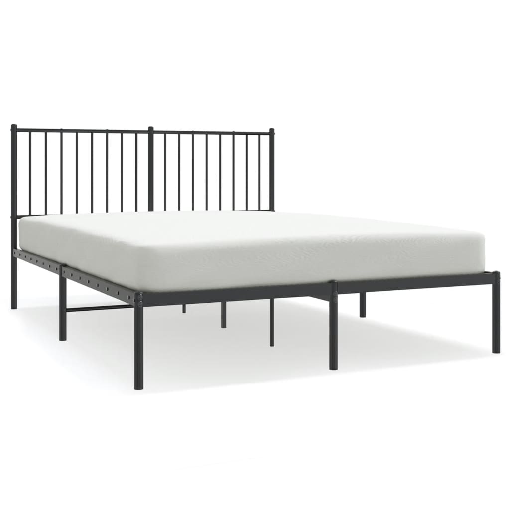 Bettgestell Metall Schwarz 75x190 cm