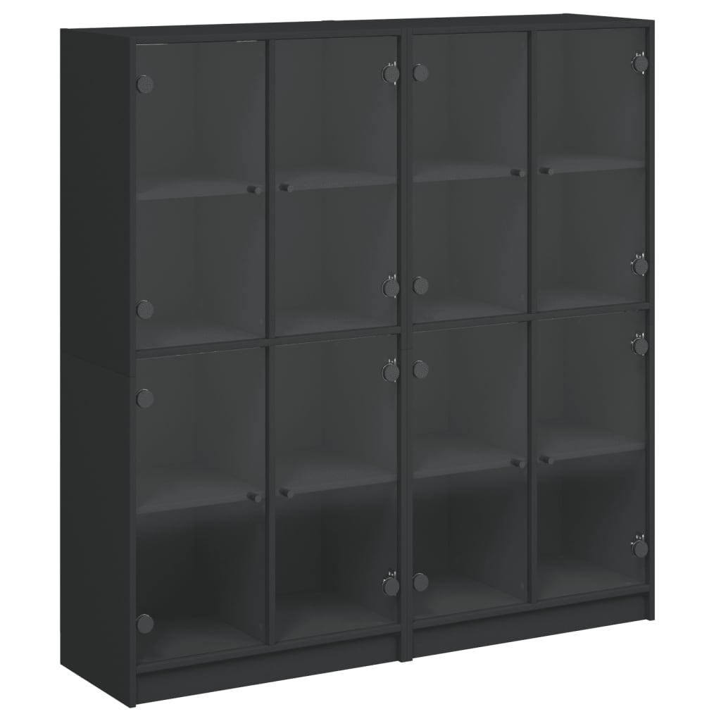 Bücherschrank mit Türen Weiß 136x37x142 cm Holzwerkstoff