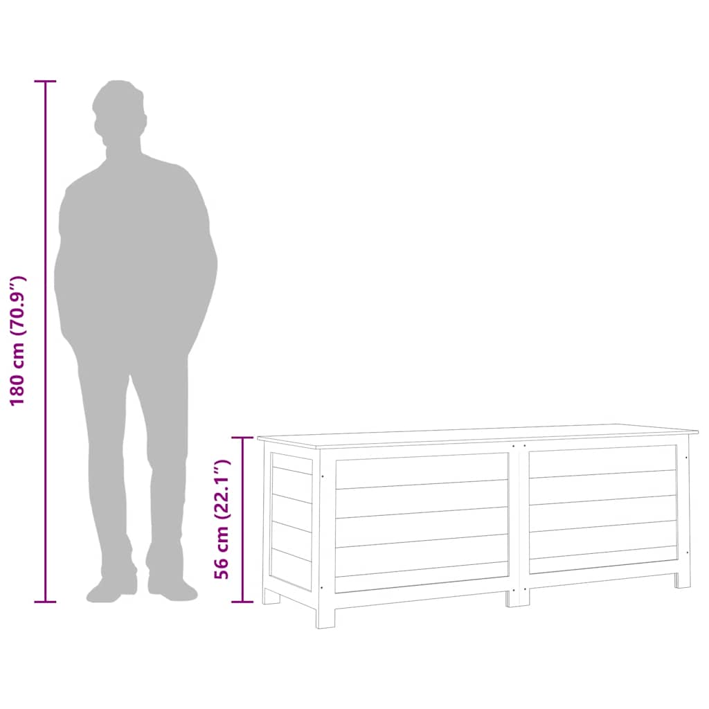 Outdoor-Kissenbox 50x50x56 cm Massivholz Tanne