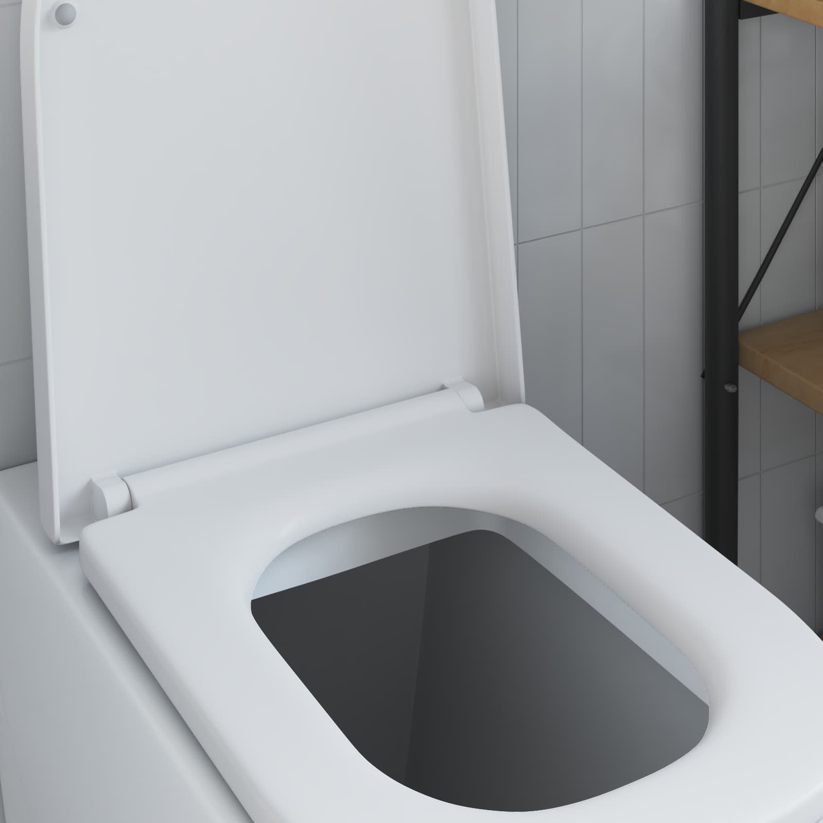 Toilettensitz Anthrazit 47,5 x 35 x 3,6 cm Duroplast