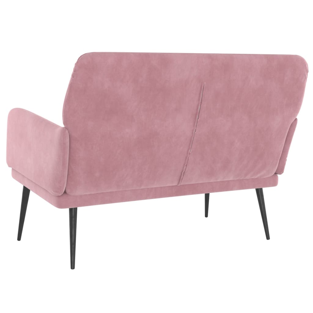 Sitzbank Schwarz 108x79x79 cm Samt