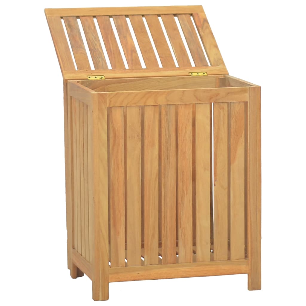 Wäschekorb Natur 35 x 25 x 60 cm Massivholz Teak