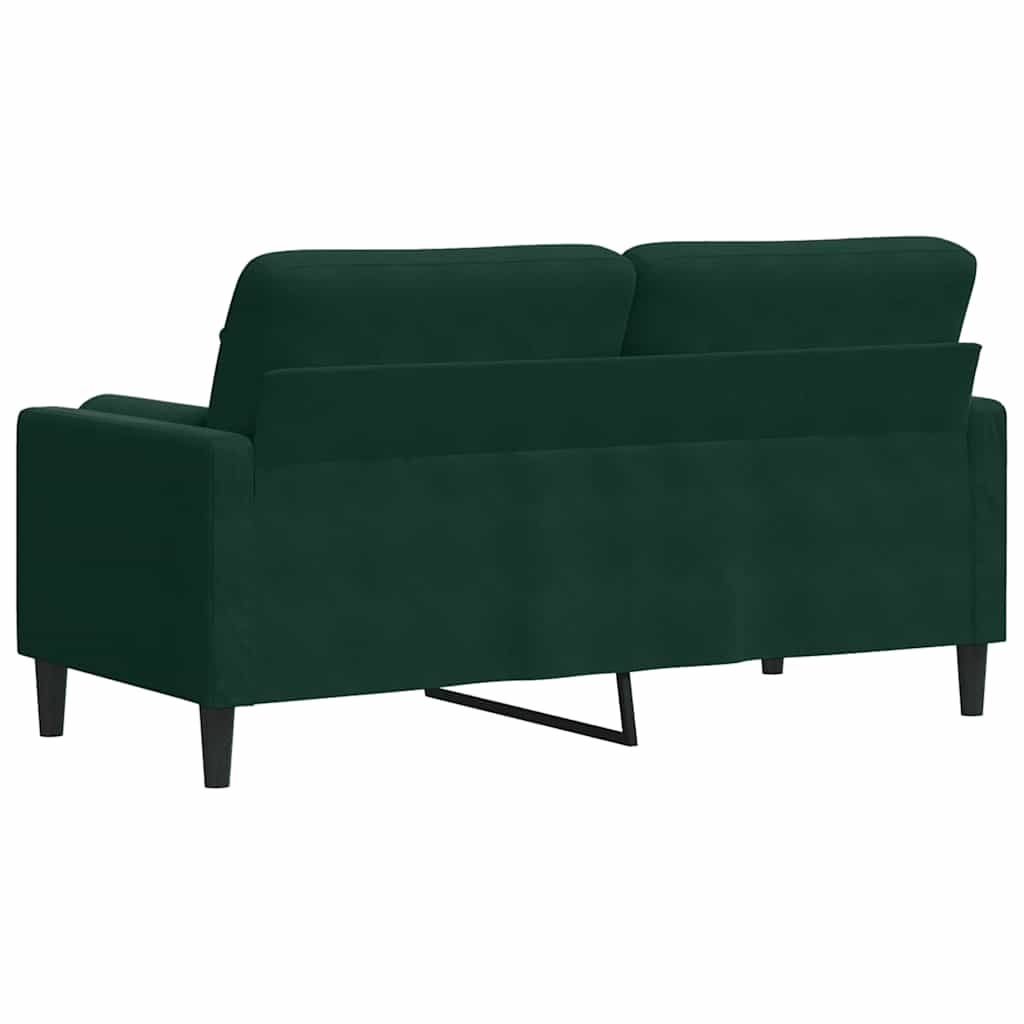 2-Sitzer-Sofa mit Zierkissen Hellgrau 120 cm Samt