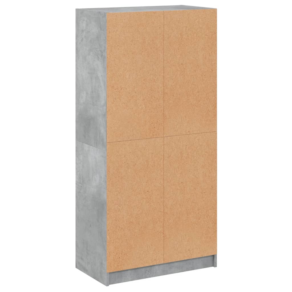 Bücherschrank mit Türen Weiß 136x37x142 cm Holzwerkstoff