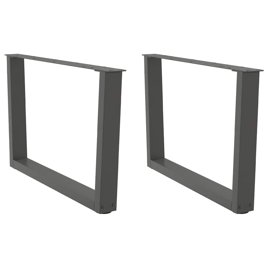 Couchtischbeine V-Form 2 Stück Schwarz 30x(30-31,3) cm Stahl