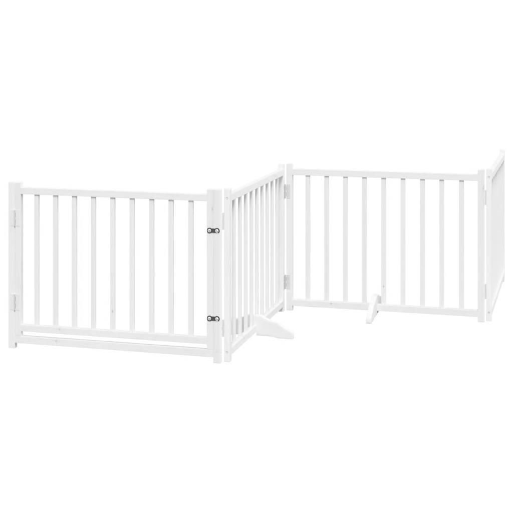3-tlg. Hundetor Faltbar 150 cm Massivholz Tanne