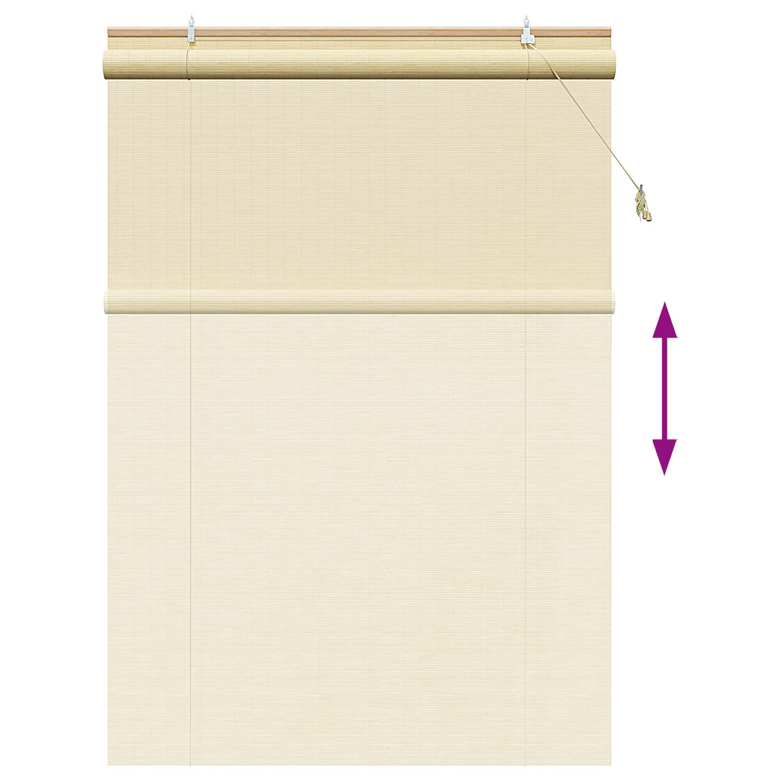 Rollo Braun 60 x 160 cm Bambus