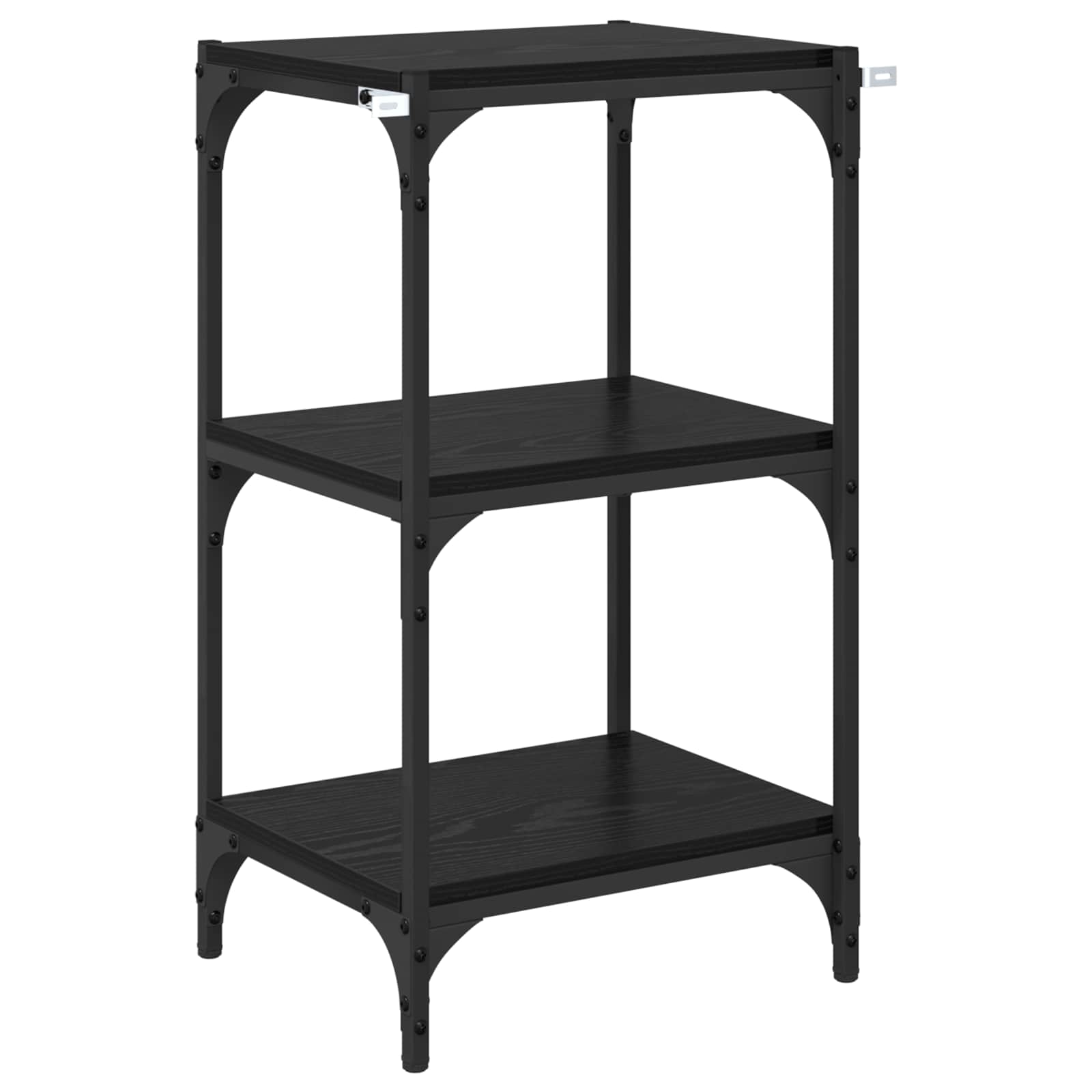 Bücherregal Schwarz 40x33x70,5 cm Holzwerkstoff und Stahl