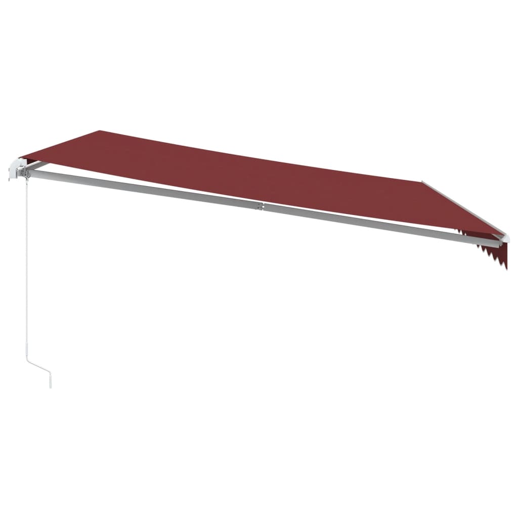 Markise Manuell Einziehbar mit LED 300x250 cm Blau und Weiß