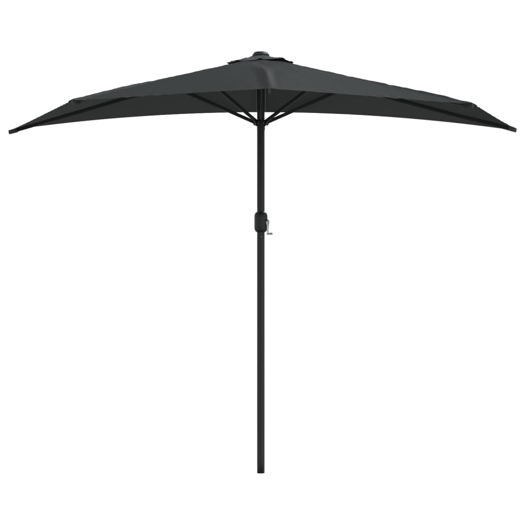 Balkon-Sonnenschirm Alu-Mast Bordeauxrot 270x144x222cm Halbrund