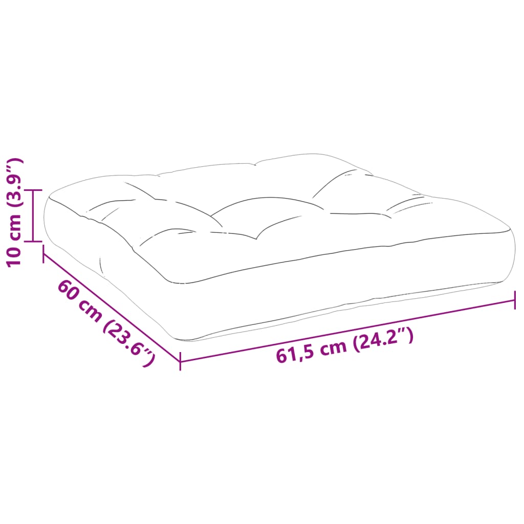 Palettenkissen 3-tlg. Taupe Stoff