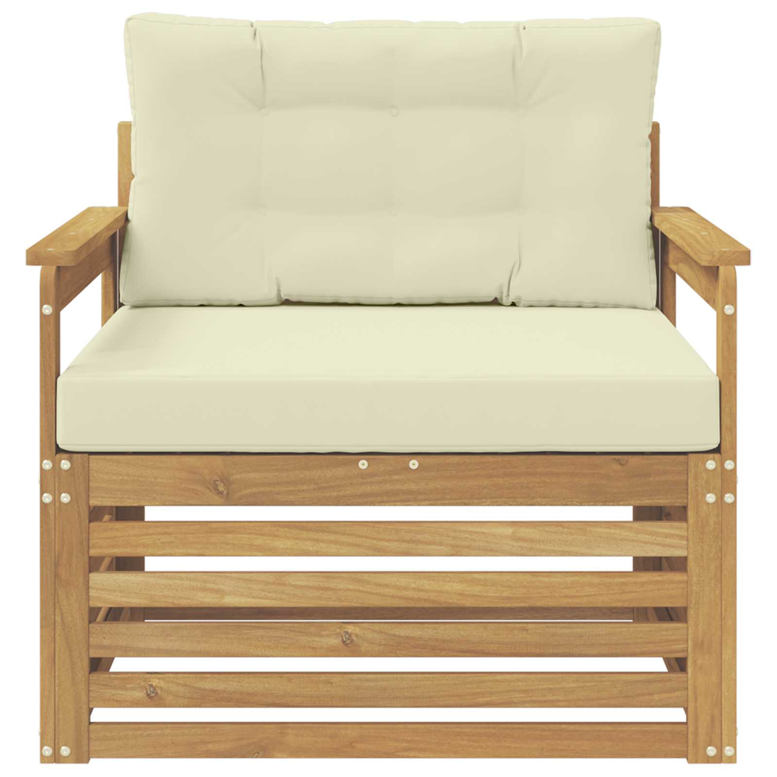 2 Stück Outdoor-Sofa Natur