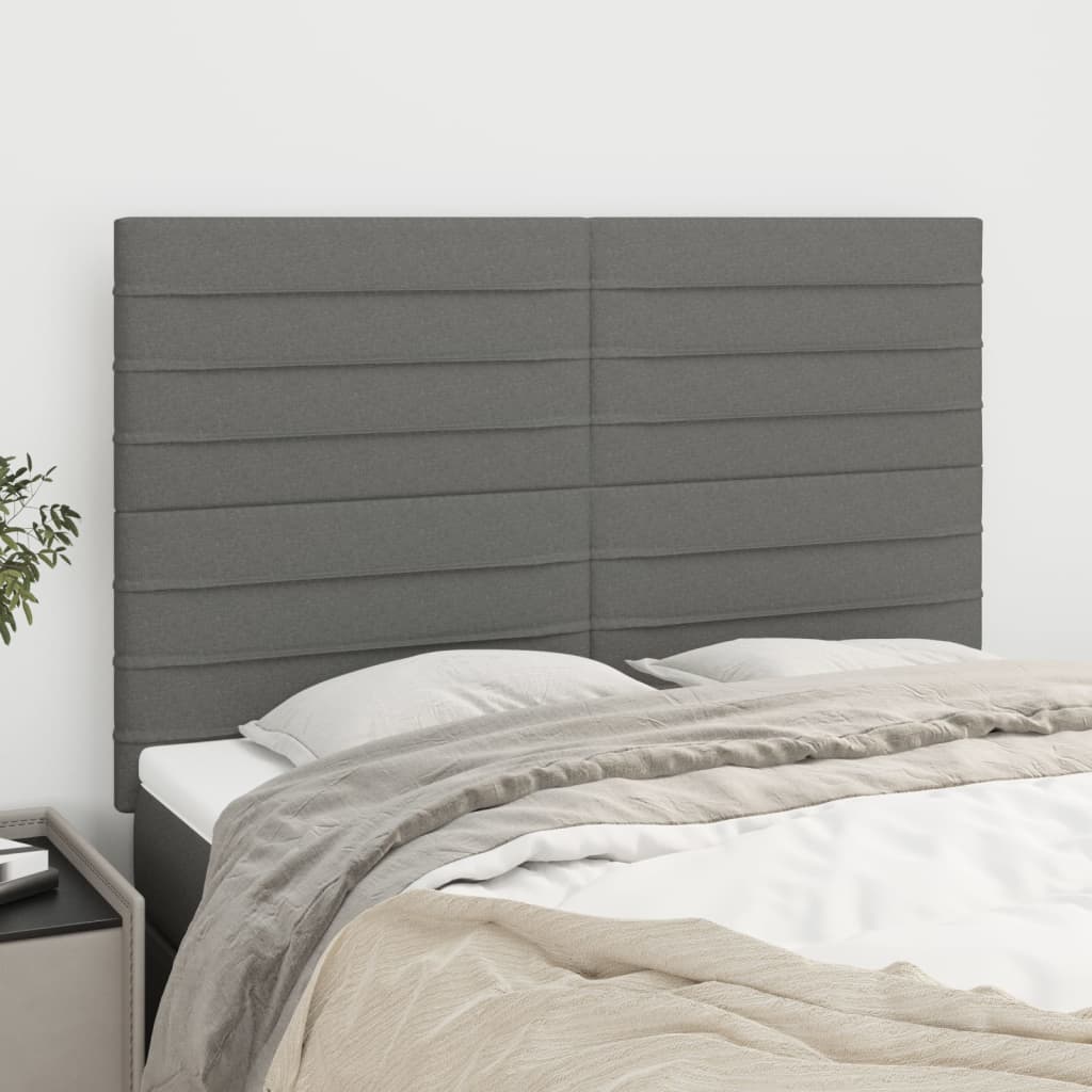 Kopfteil Hellgrau 80x5x118/128 cm Stoff