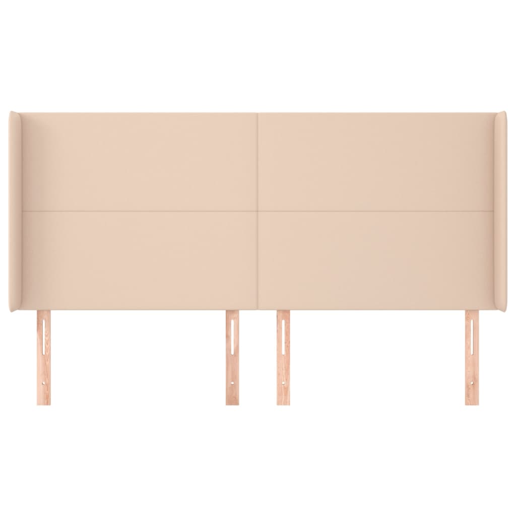 Kopfteil mit Ohren Creme 83x16x78/88 cm Kunstleder