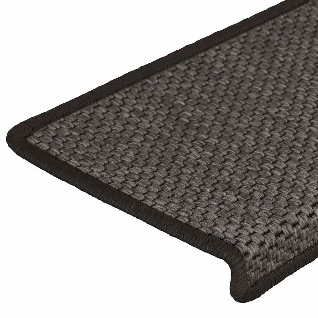 Treppenmatten Selbstklebend Sisal-Look 15 Stk. 65x21x4 Platina