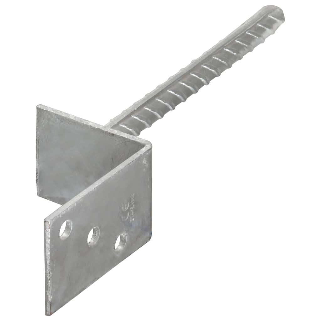 Pfostenträger 6 Stk. Silbern 8×6×30 cm Verzinkter Stahl