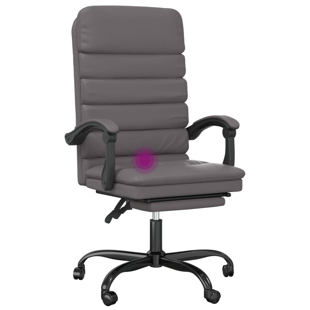 Bürostuhl mit Massagefunktion Schwarz Kunstleder