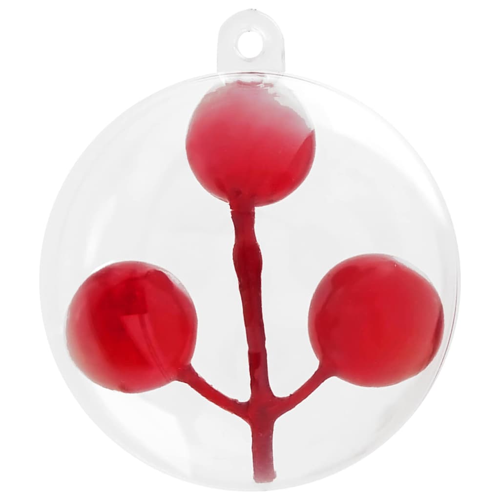 Weihnachtskugel-Set 50 pcs Transparent Ø 5 cm Kunststoff