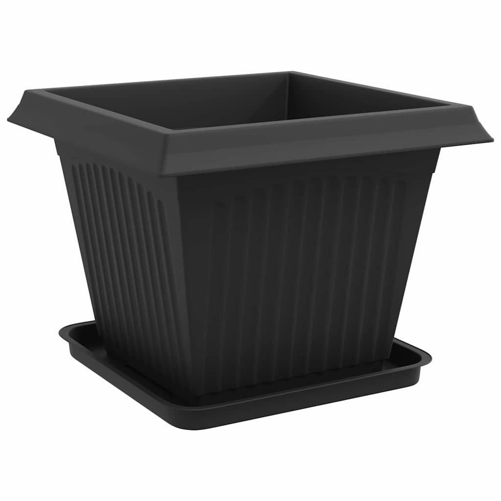 Blumentöpfe 6 pcs Ziegelrot 20 x 20 x 16 cm Kunststoff