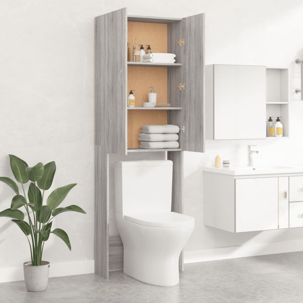 Waschmaschinenschrank Weiß 64x25,5x190 cm