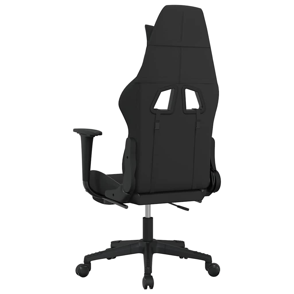 Gaming-Stuhl mit Massagefunktion Schwarz und Creme Stoff