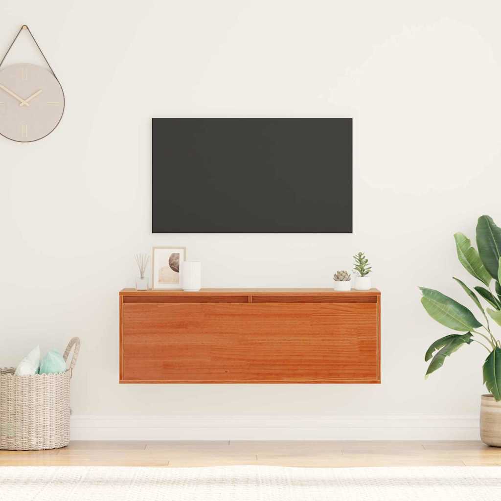 Wandschrank 100x30x35 cm Massivholz Kiefer