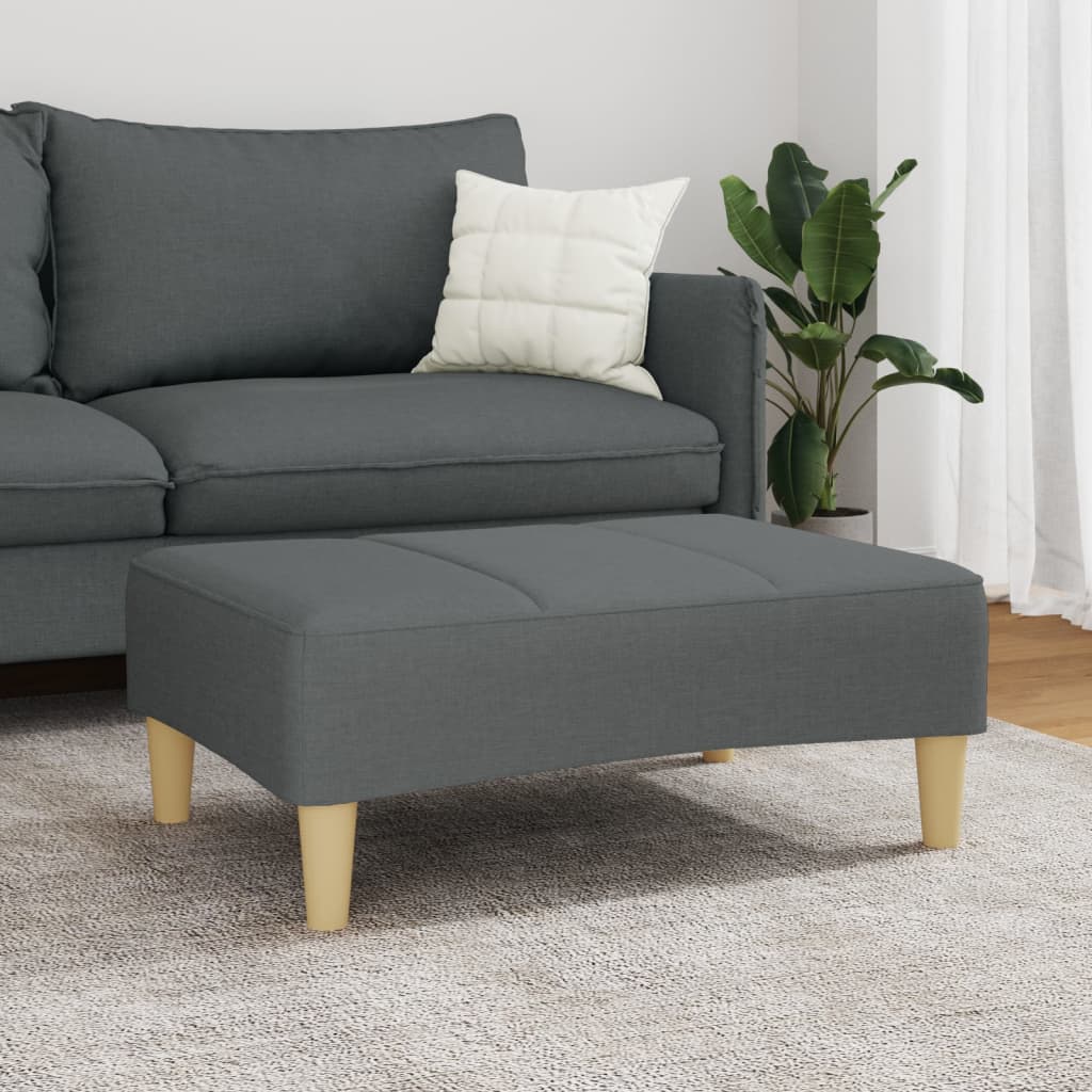 Fußhocker Hellgrau 77x55x31 cm Stoff