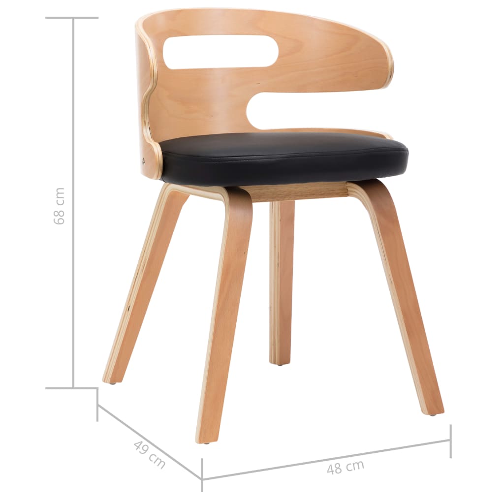 Esszimmerstühle 4 Stk. Braun Bugholz und Kunstleder