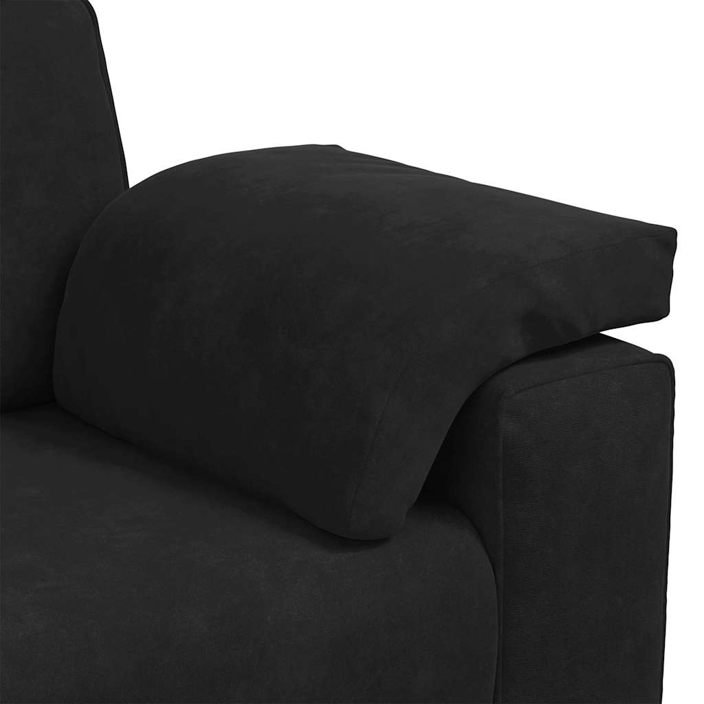 2-teiliges Sofa-Set mit Kissen, hellgrauer Samt