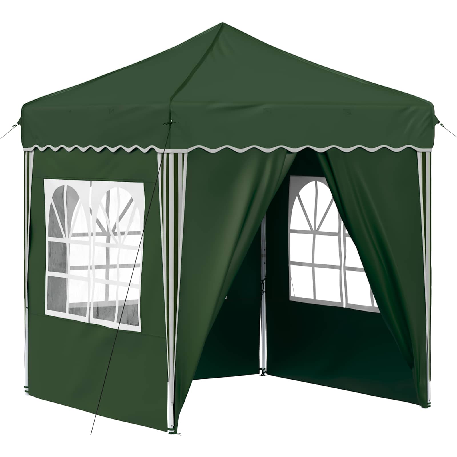 Pop-up Partyzelt 195 x 195 x 245 cm Creme Oxford-Stoff