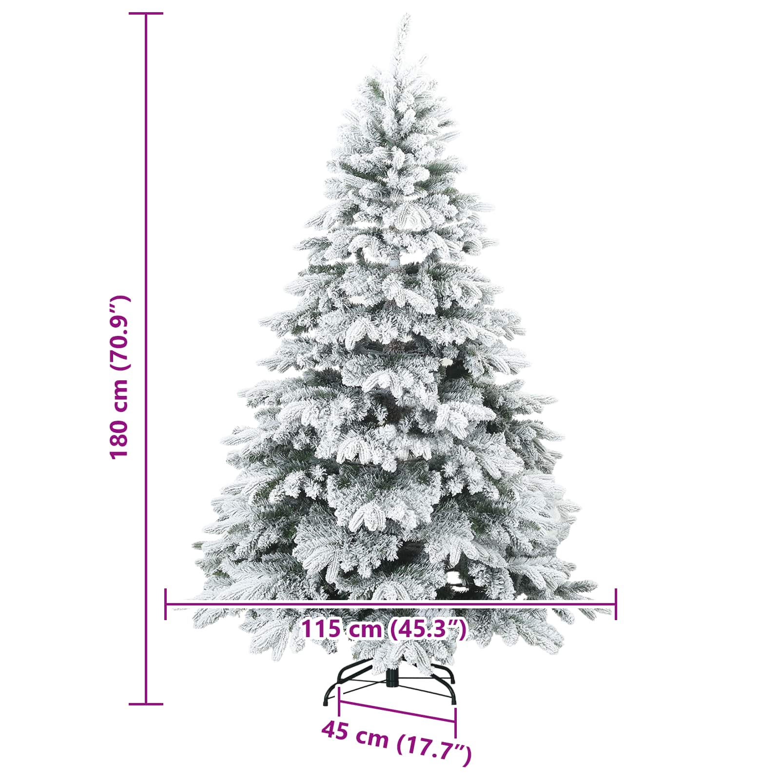 Künstlicher klappbarer Weihnachtsbaum mit Ständer Grün 150 cm