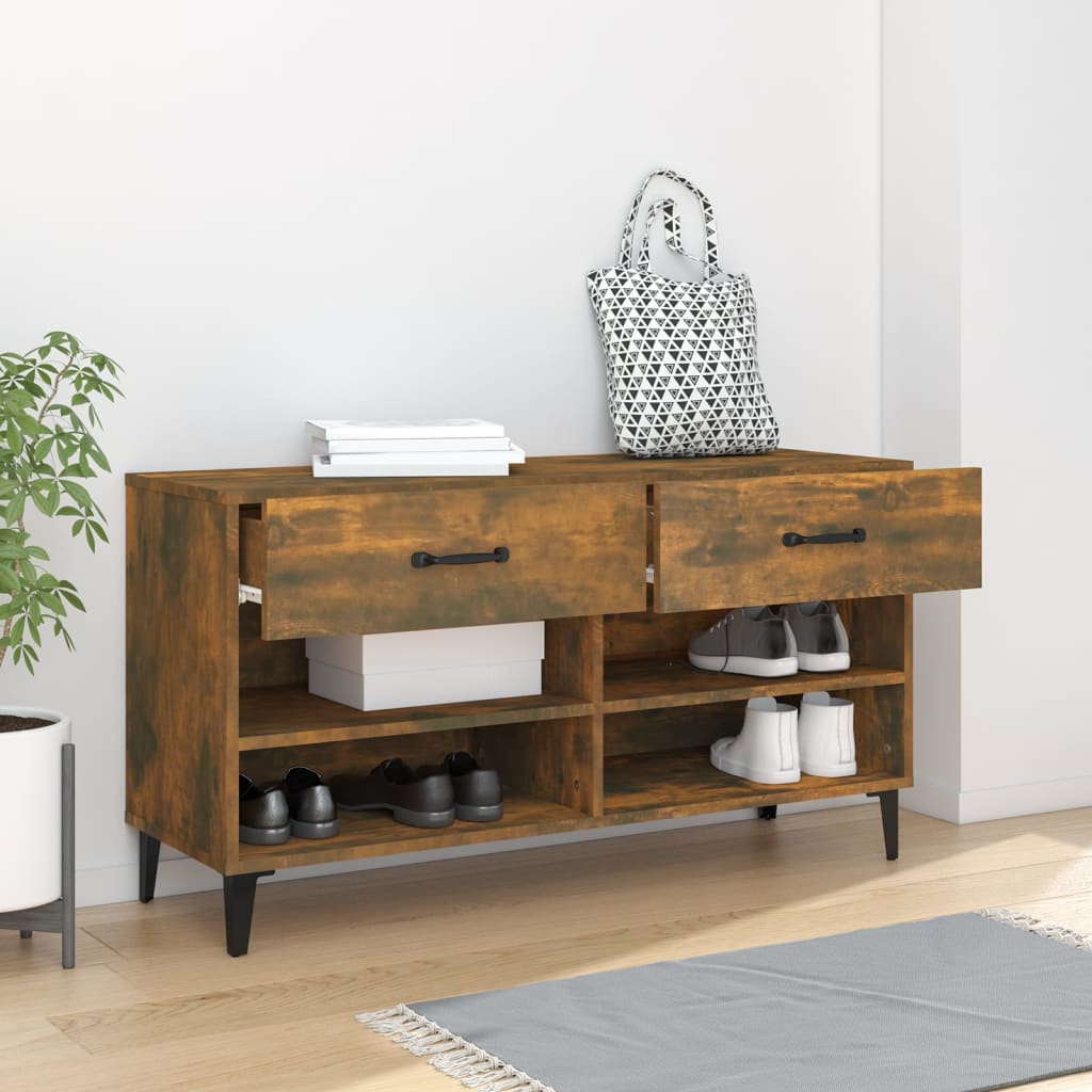 Schuhschrank Weiß 102x35x55 cm Holzwerkstoff
