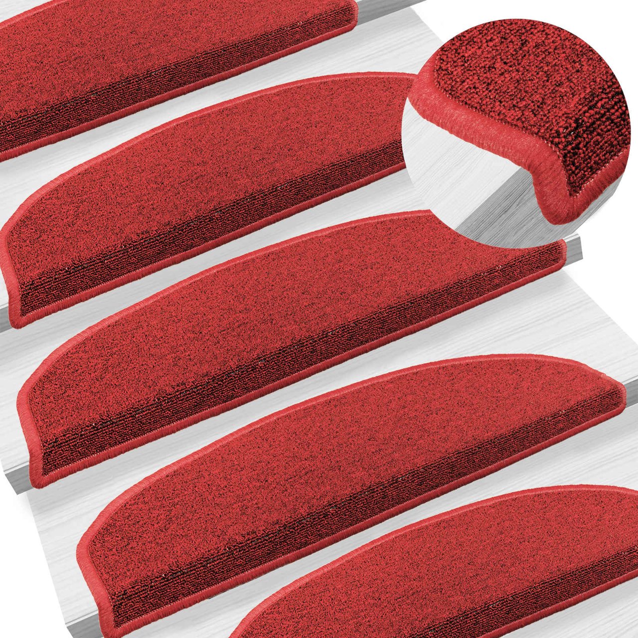 Stufenmatten 15 Stk. 56x17x3 cm Anthrazit Halbrund
